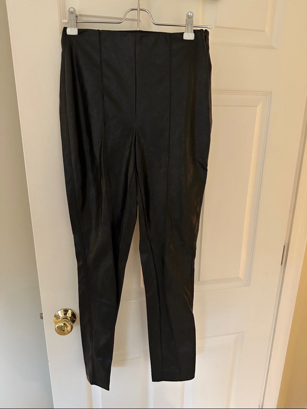 Babaton Black Skinny Faux-Leather Pants
